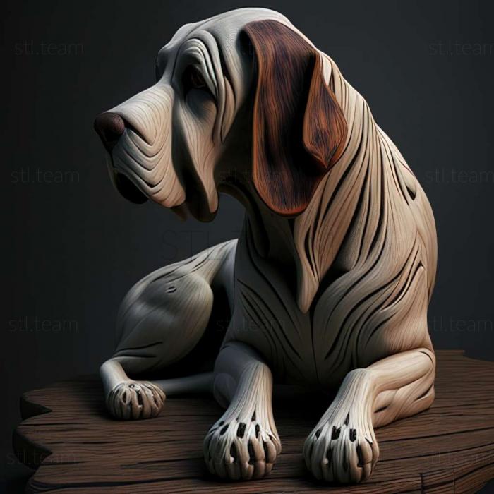 3D модель Собака породы грюнендаль (STL)